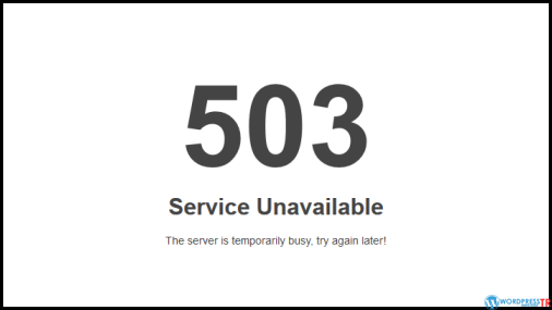 503 The Service Unavailable